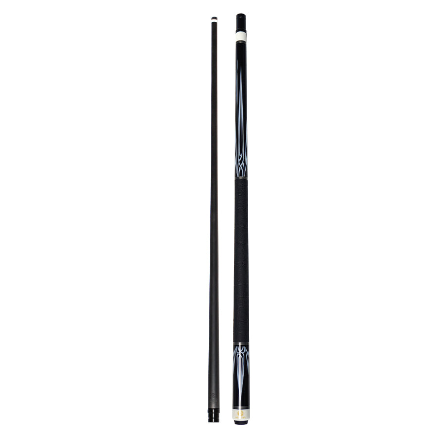 Pool Cue with Carbon Shaft Wood Butt - 11.8mm Radial Black