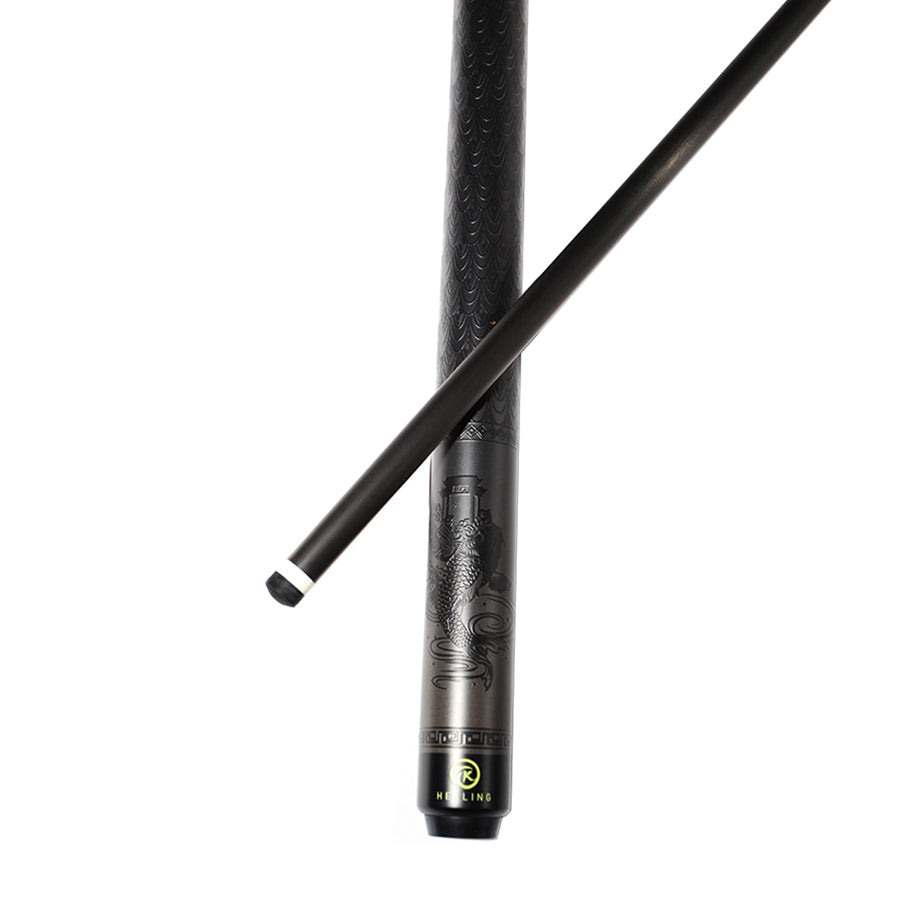 Black Carbon Fiber Pool Cue Radial - 12.5mm and XTC Ferrule