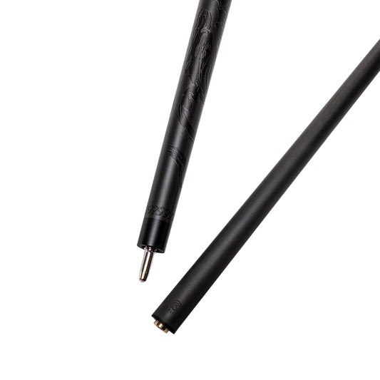 Schwarzes Break-Cue aus Kohlefaser, radial – 12,9 mm