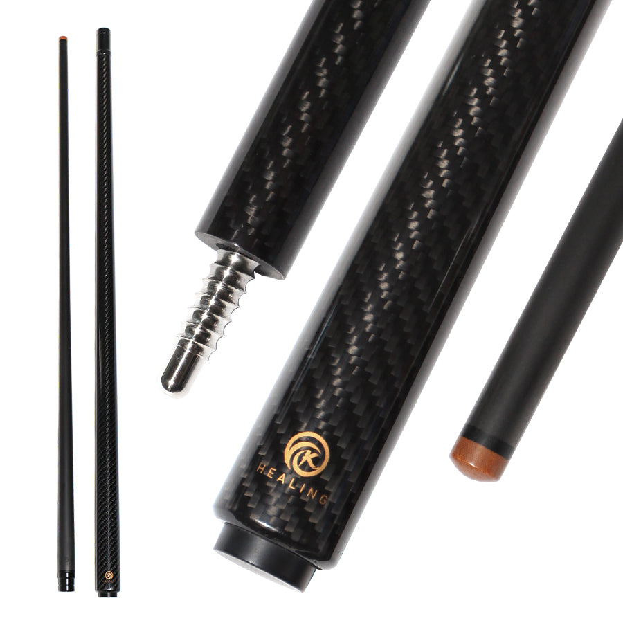 Carbon Fiber Break Jump Cue - 12.9mm Radial Uniloc and Black 3K Twill Glossy Finish