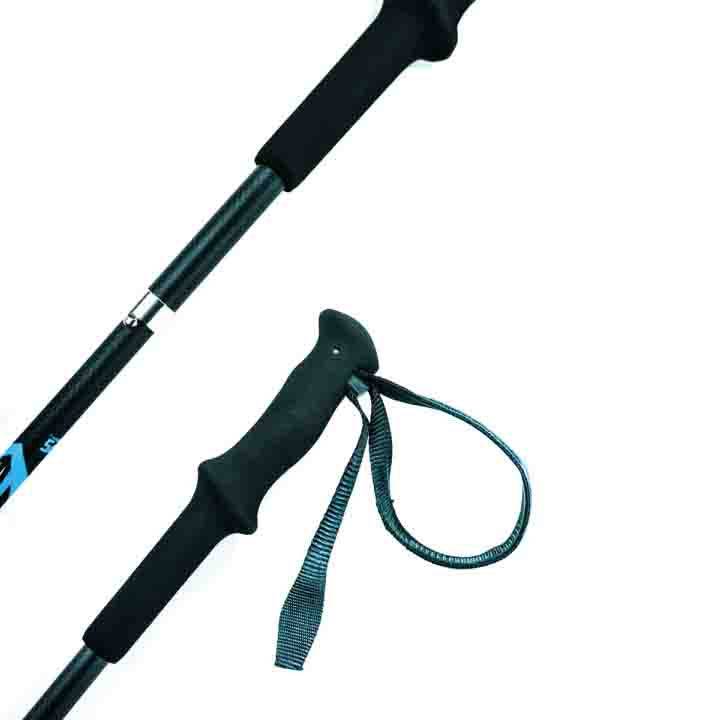 OKHEALING Carbon Fiber Trekking Pole - Folding Ultralight and Black Color