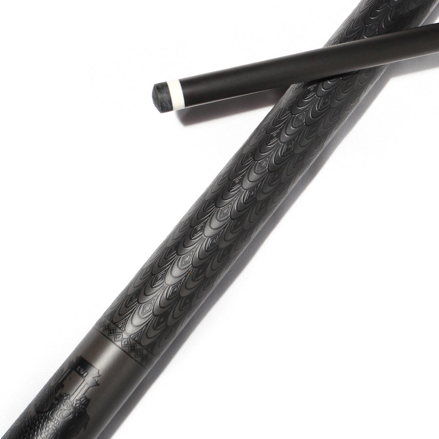 Black Carbon Fiber Pool Cue Radial - 12.5mm and XTC Ferrule