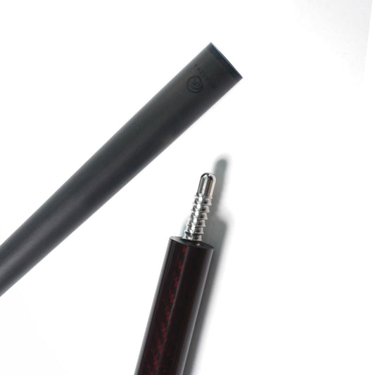 Red Carbon Fiber Pool Cue Radial - 11.8mm LD 3K Twill
