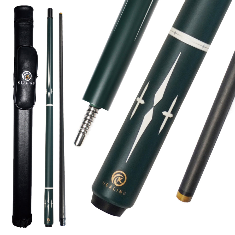 Carbon Fiber Pool Cue Radial - 12.4mm Green