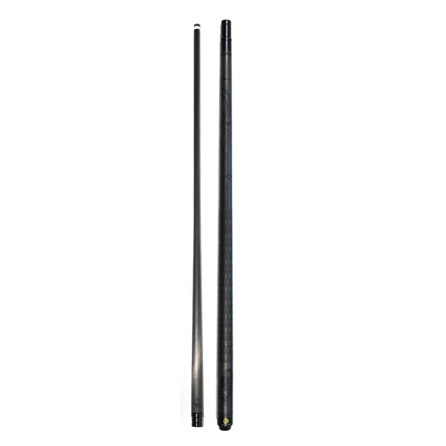 Black Carbon Fiber Pool Cue Radial - 12.5mm and XTC Ferrule