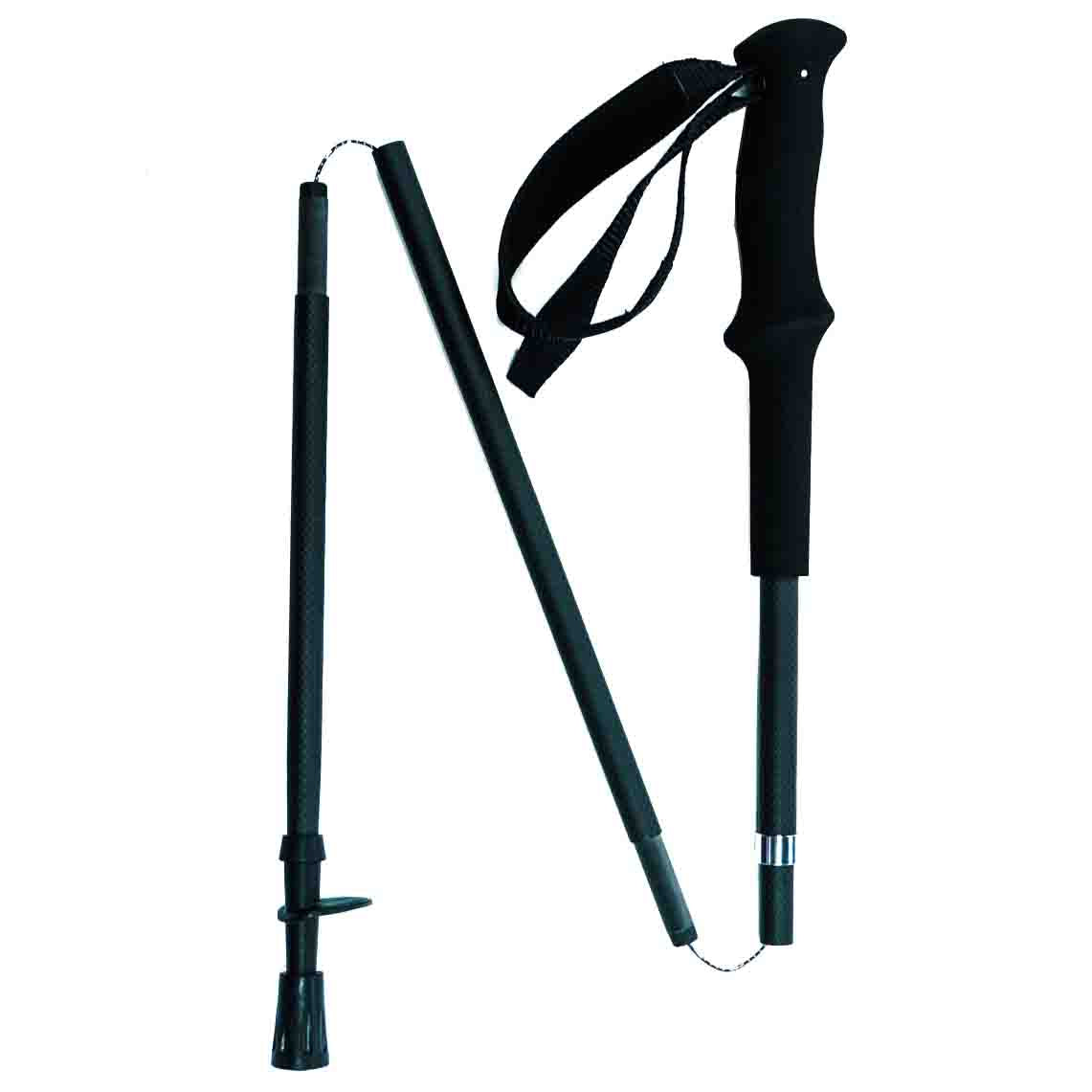 OKHEALING Carbon Fiber Trekking Pole - Folding Ultralight and Black Color