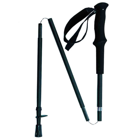 Carbon Fiber Trekking Poles Black - Folding and Ultralight
