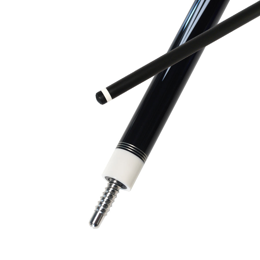 Pool Cue with Carbon Shaft Wood Butt - 11.8mm Radial Black