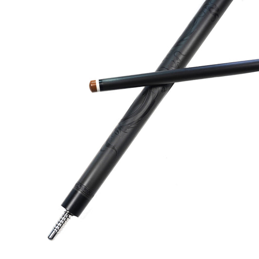 Schwarzes Break-Cue aus Kohlefaser, radial – 12,9 mm