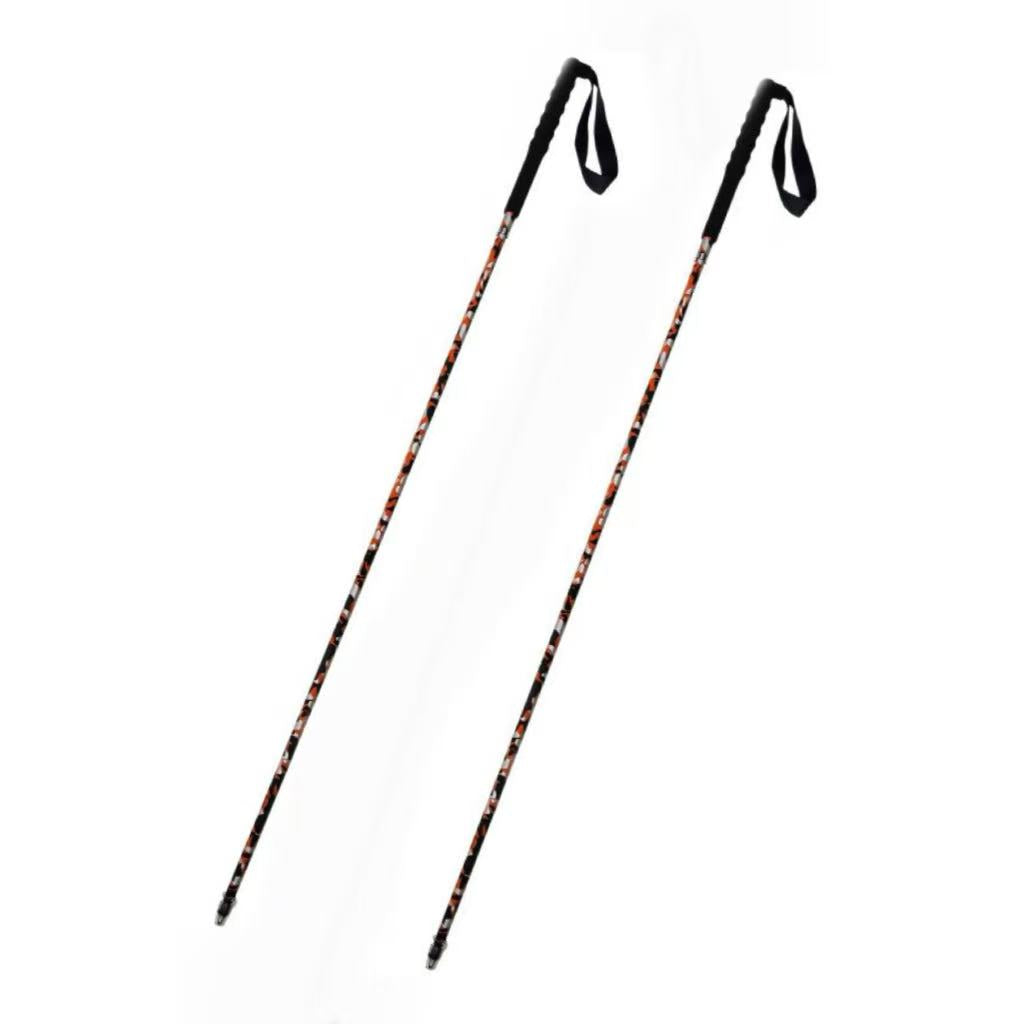 Carbon Trekking Poles – Orange Camouflage & Lightweight