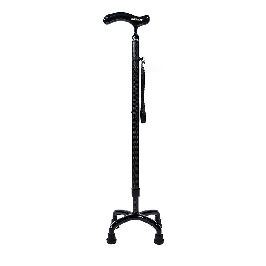 Adjustable Carbon Walking Quad Cane - Ultralight