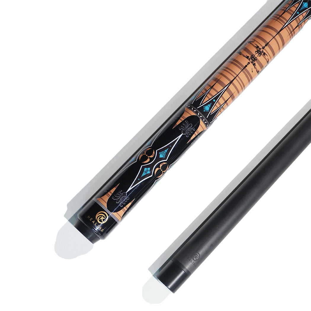 Pool Cue with Carbon Shaft Hi-Tech Wood Butt Radial - 11mm