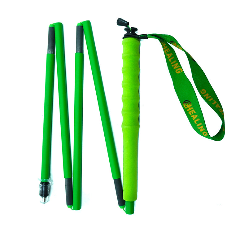 OKHEALING Carbon Fiber Trekking Pole - Folding Ultralight and Green Color