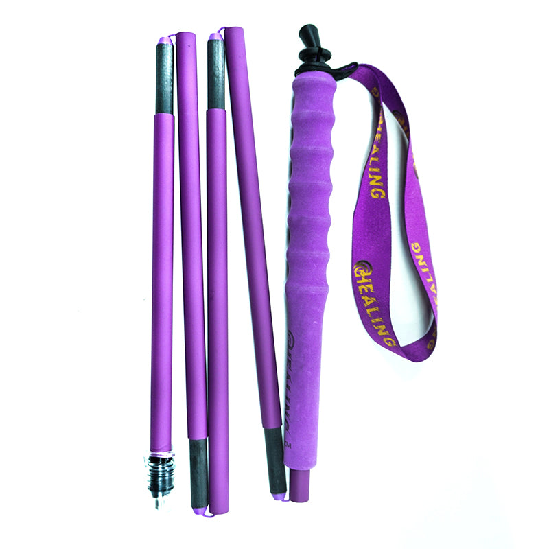OKHEALING Carbon Fiber Trekking Pole - Folding Ultralight and Purple Color