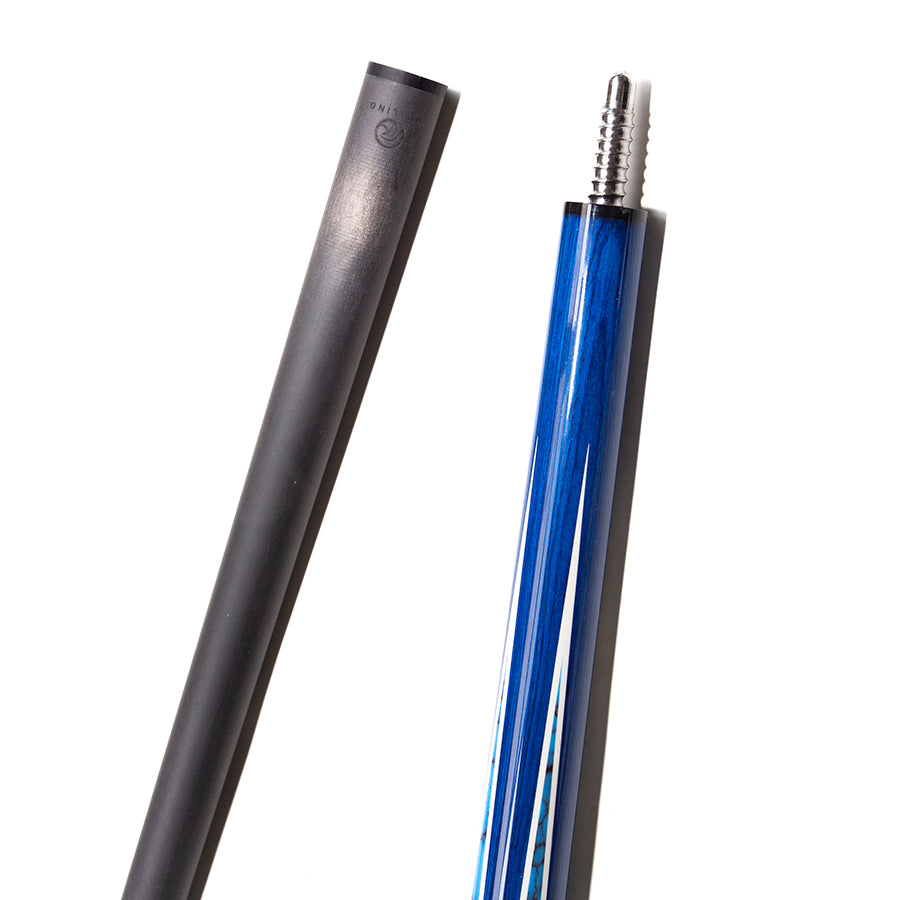Pool Cue with Carbon Shaft Wood Butt - 12.4mm Radial