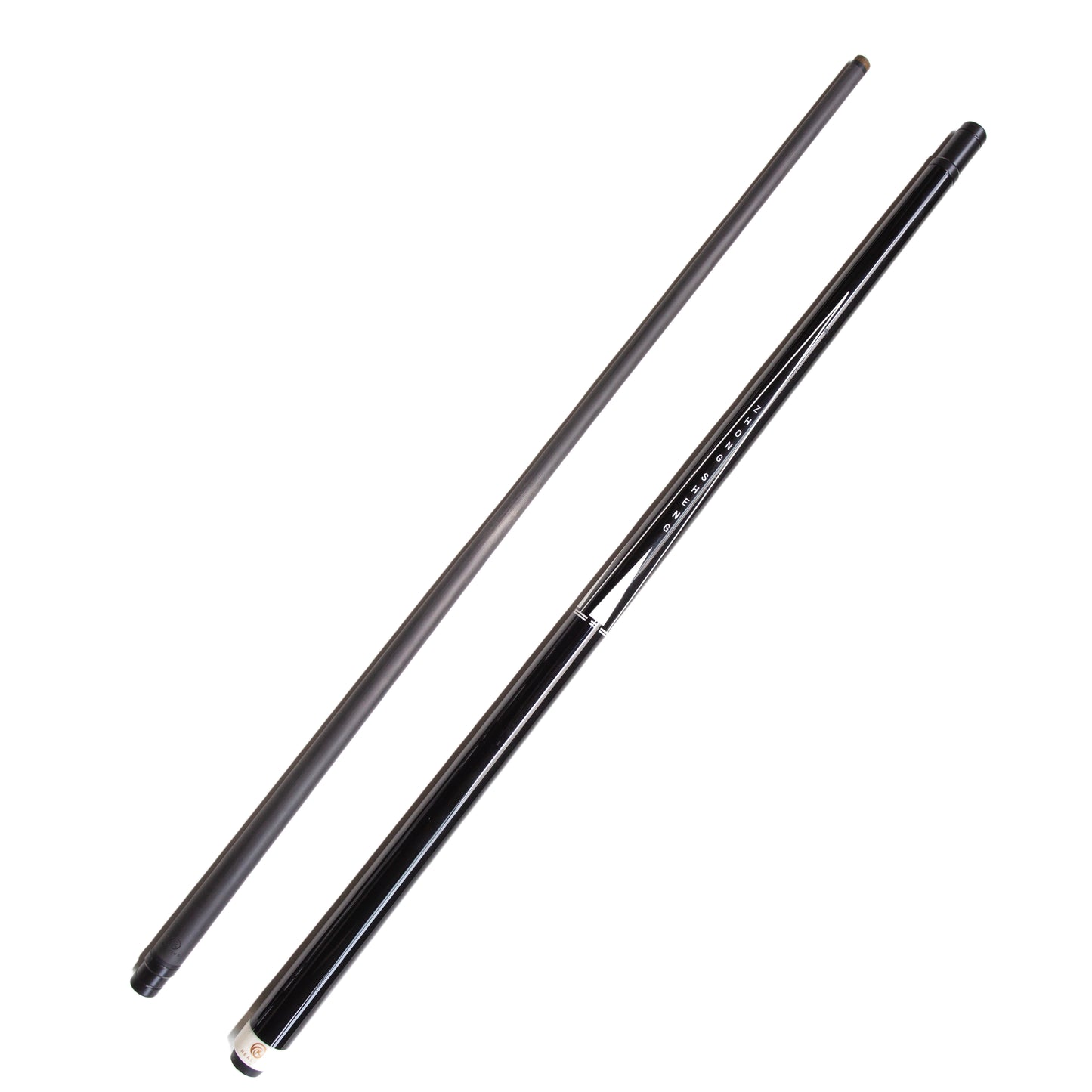 Pool Cue with Carbon Shaft Wood Butt - 12.4mm Radial Black