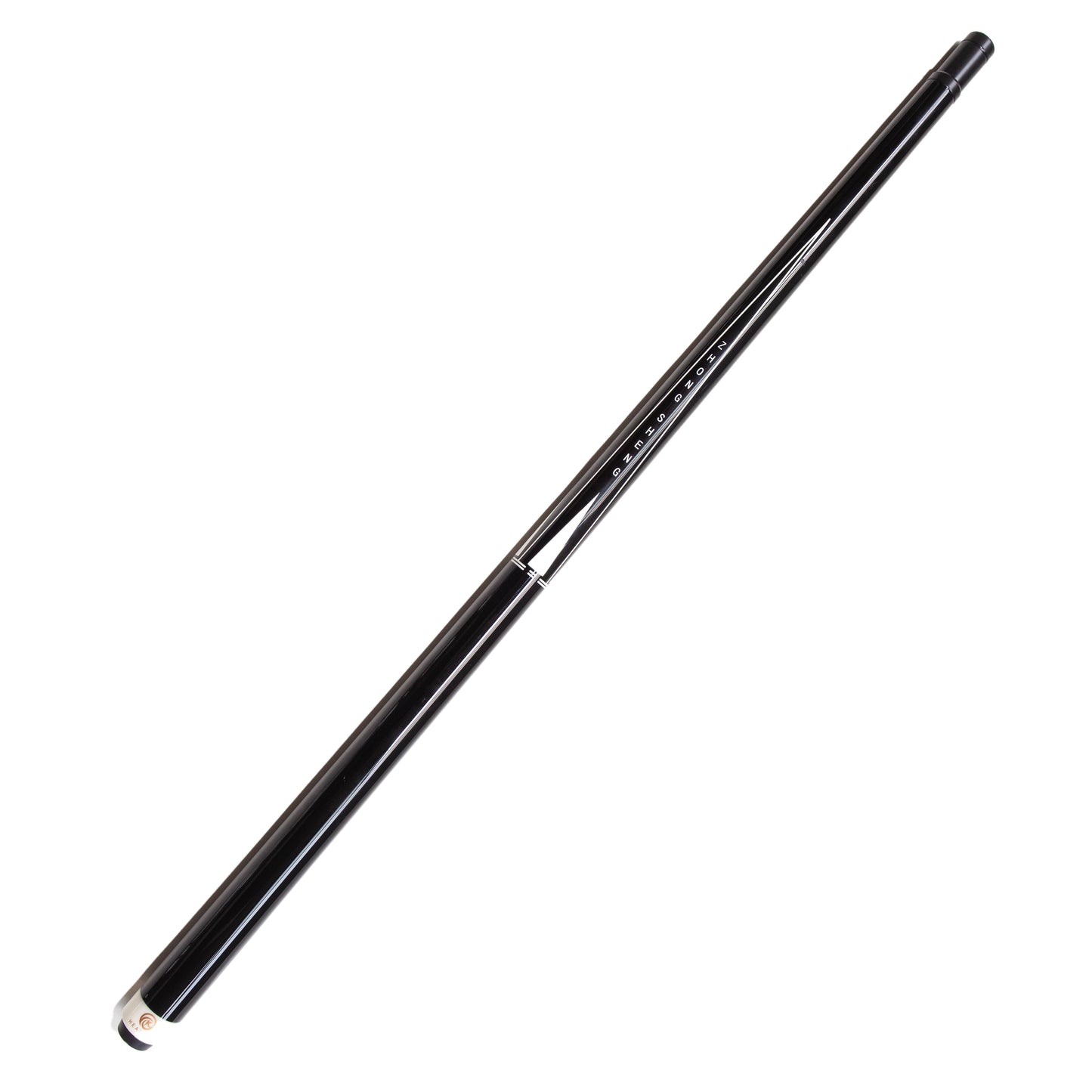 Pool Cue with Carbon Shaft Wood Butt - 12.4mm Radial Black