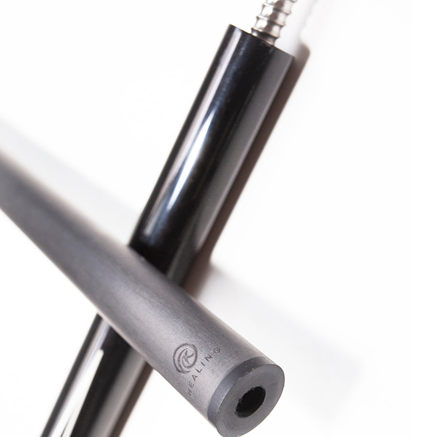Pool Cue with Carbon Shaft Wood Butt - 12.4mm Radial Black
