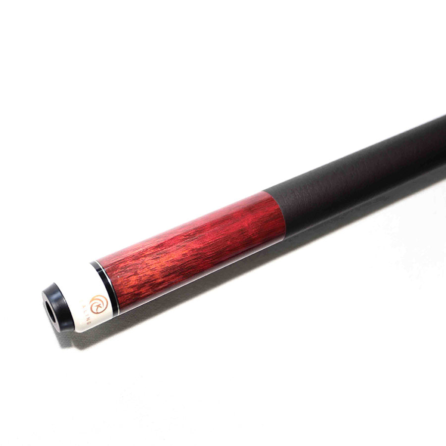 Carbon Fiber Pool Cue with 180mm Extension - Radial 12.4mm and Wood Grain Design