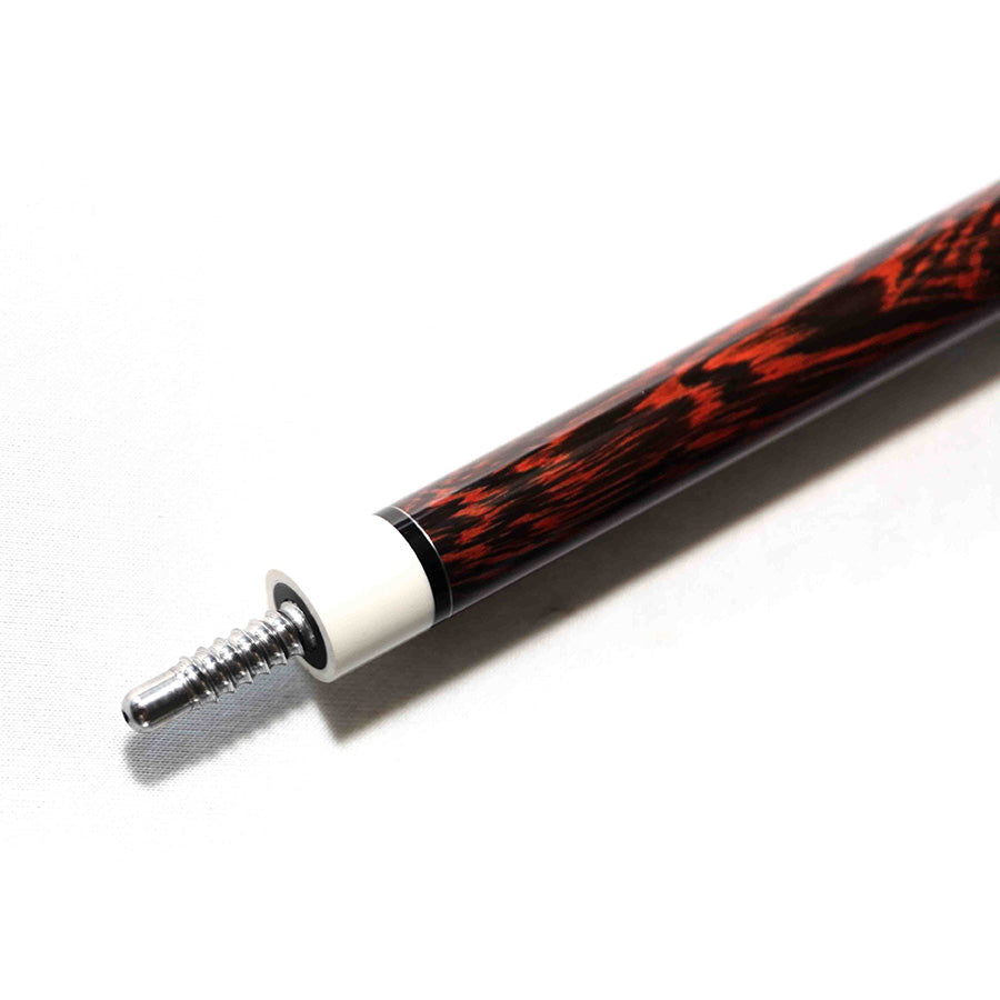 Carbon Fiber Pool Cue with 180mm Extension - Radial 12.4mm and Wood Grain Design