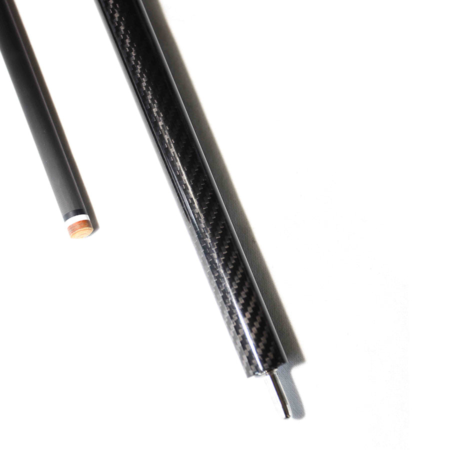 Carbon Fiber Pool Cue - 12.4mm Uniloc and Black 3K Twill UD Surface
