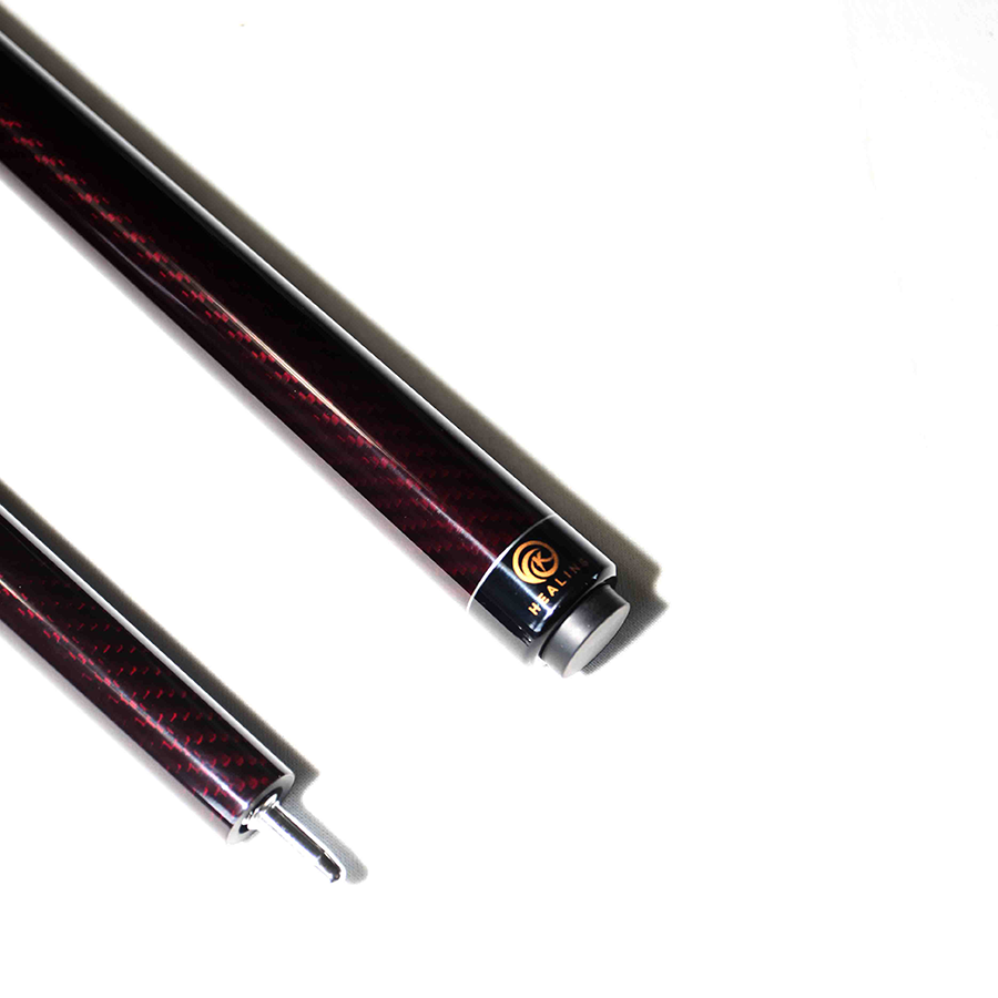 Carbon Fiber Break Jump Cue - 12.9mm Uniloc and 3K Twill Red Surface