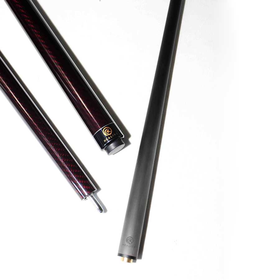 Carbon Fiber Break Jump Cue - 12.9mm Uniloc and 3K Twill Red Surface