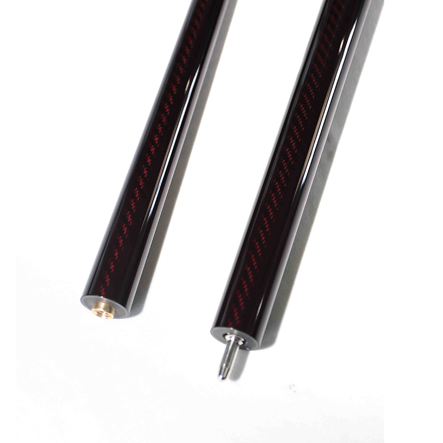 Carbon Fiber Break Jump Cue - 12.9mm Uniloc and 3K Twill Red Surface