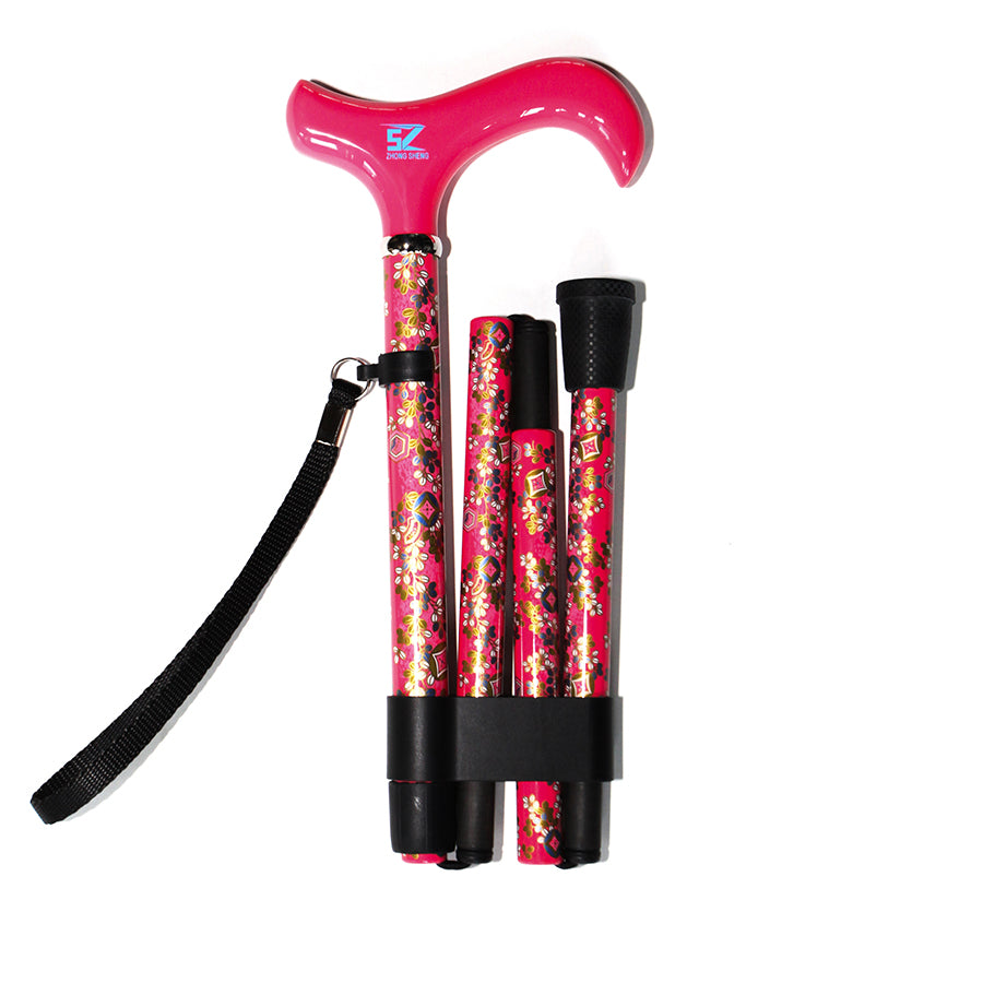 Folding Carbon Fiber Walking Cane - Adjustable and Ultralight