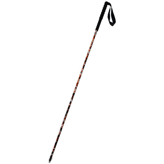 Carbon Trekking Poles - Orange Camouflage - Folding and Ultralight