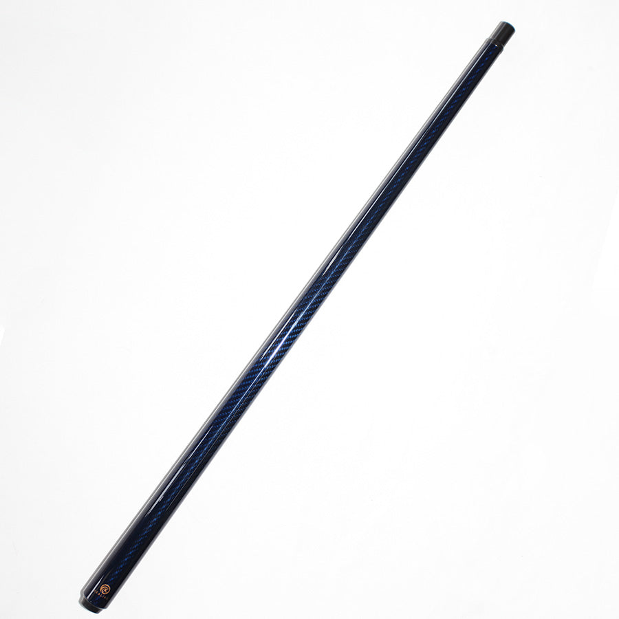 Carbon Fiber Pool Cue - 12.4mm Uniloc and Blue 3K Twill Surface
