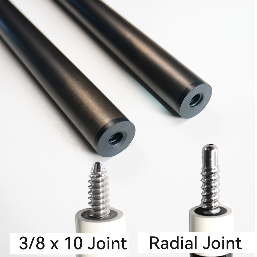 Carbon Fiber Break Shaft - Radial and 3/8 x 10 interchangeable 12.9mm