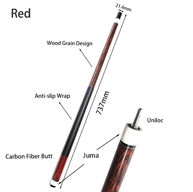 Carbon-Poolqueue-Unterteil - Radial Uniloc oder 3/8x10