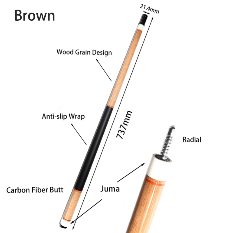 Carbon-Poolqueue-Unterteil - Radial Uniloc oder 3/8x10