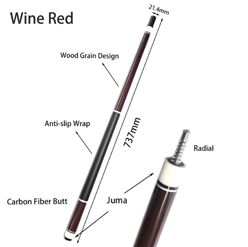 Carbon-Poolqueue-Unterteil - Radial Uniloc oder 3/8x10