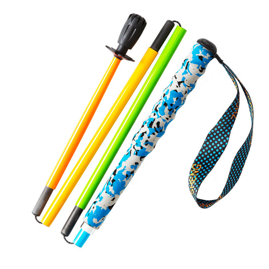 Carbon Fiber Colorful Trekking Poles - Folding and Ultralight