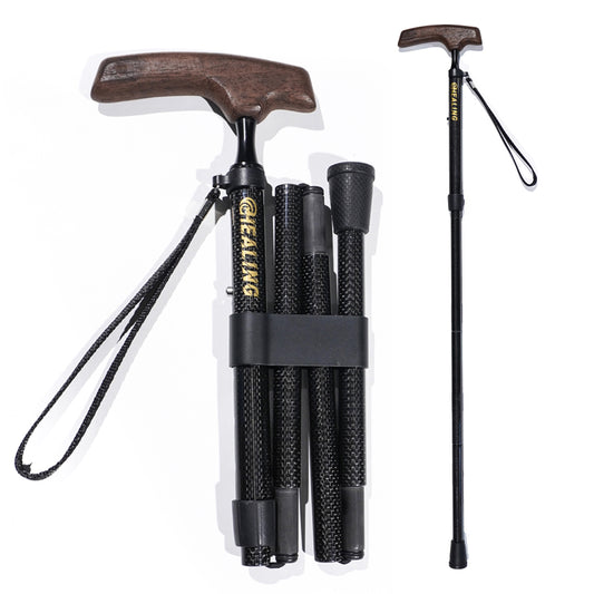 Faltbarer Gehstock aus Kohlefaser – verstellbar und ultraleicht