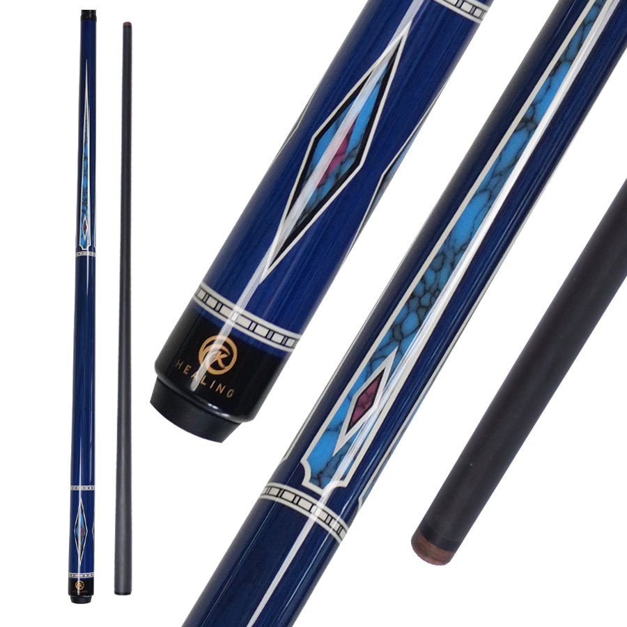 Billardqueue mit Carbonschaft und Holzgriff - 12,4 mm Radial