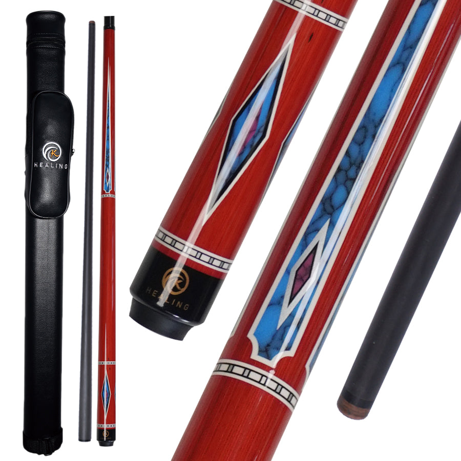 Pool Cue with Carbon Shaft Wood Butt - 12.4mm Radial