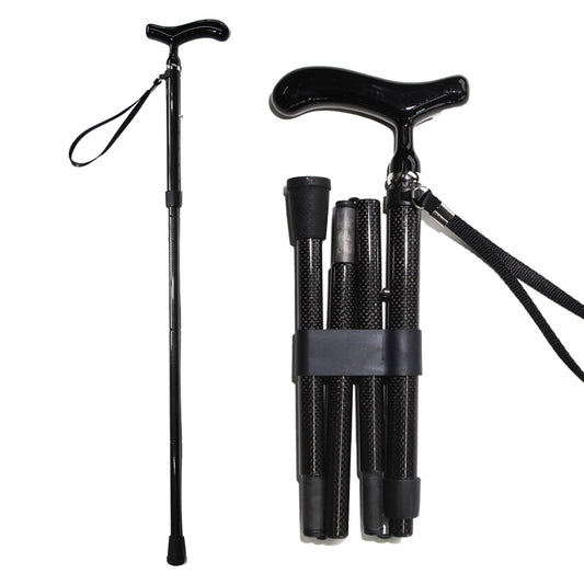 Faltbarer Gehstock aus Kohlefaser – verstellbar und ultraleicht