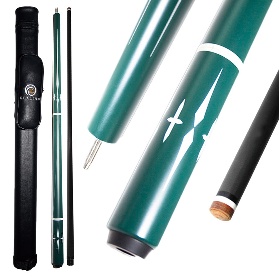 Carbon Fiber Pool Cue - 12.4mm Uni-loc Green