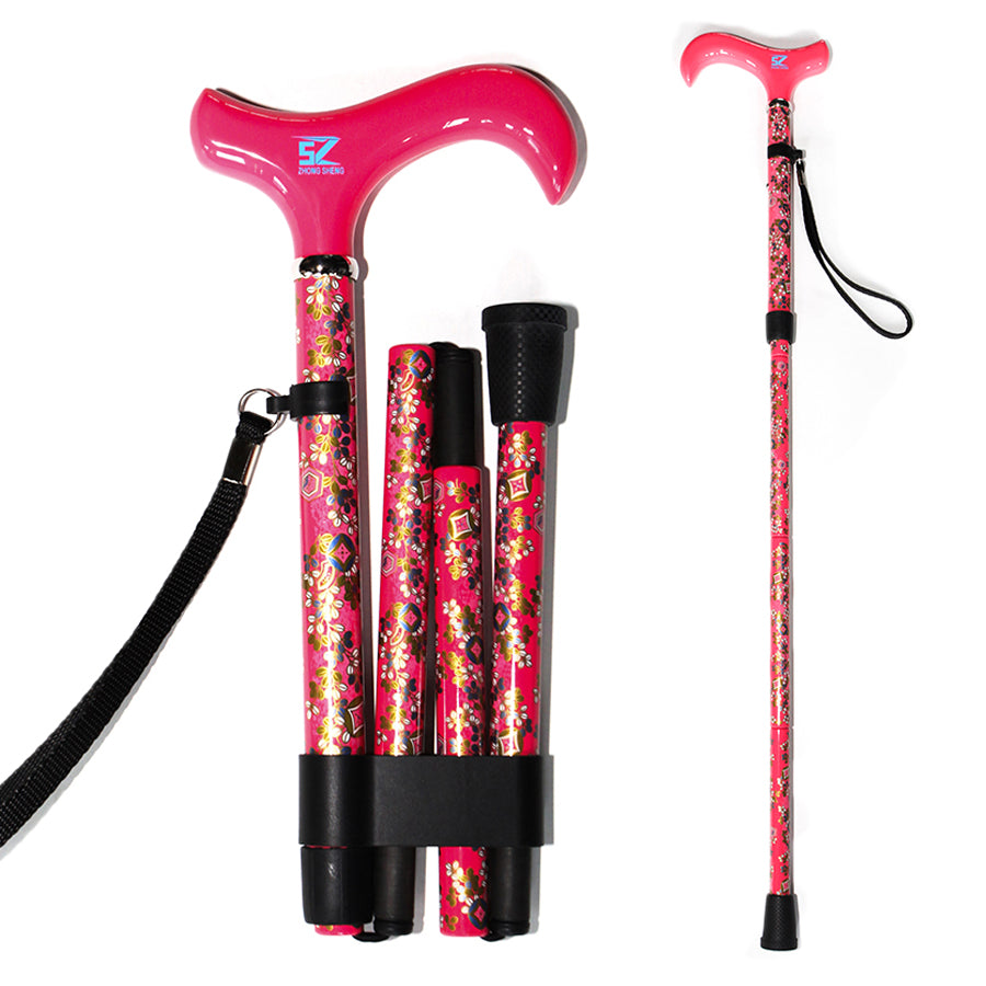 Folding Carbon Fiber Walking Cane - Adjustable and Ultralight