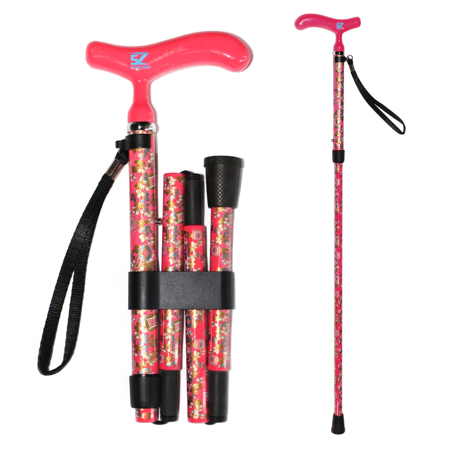 Folding Carbon Fiber Walking Cane - Adjustable and Ultralight