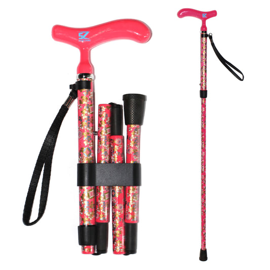 Faltbarer Gehstock aus Kohlefaser – verstellbar und ultraleicht