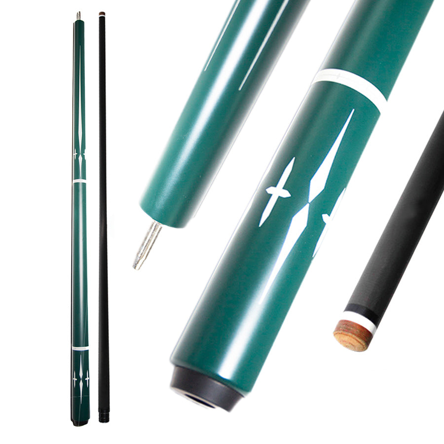 Carbon Fiber Pool Cue - 12.4mm Uni-loc Green