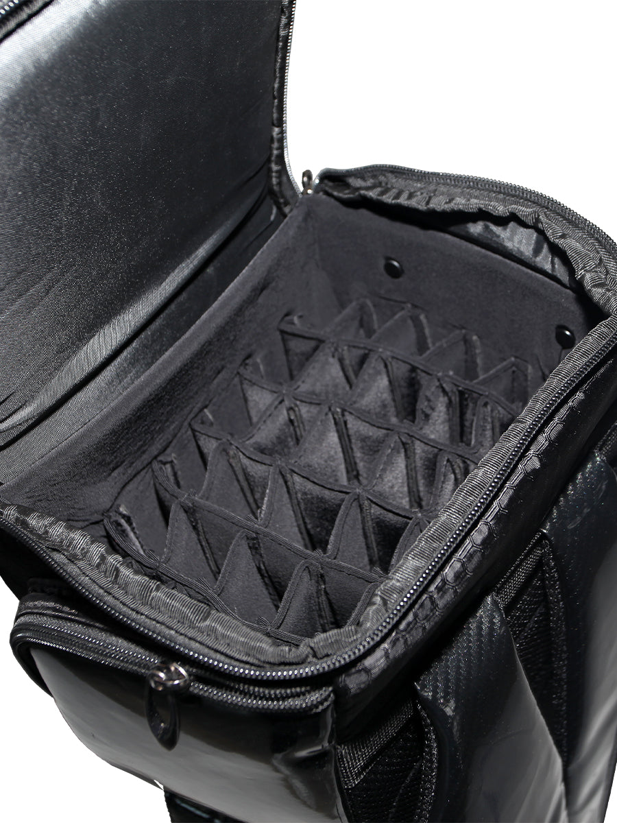 3K Carbon Fiber Billiard Cue Case with 32 Holes And Breathable Shoulder Straps