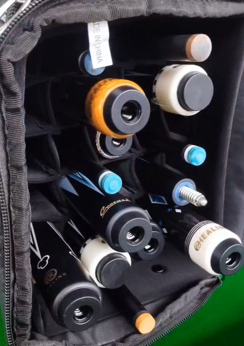 3K Carbon Fiber Billiard Cue Case with 32 Holes And Breathable Shoulder Straps