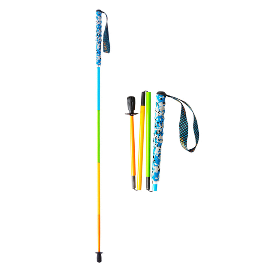 Carbon Fiber Colorful Trekking Poles - Folding and Ultralight