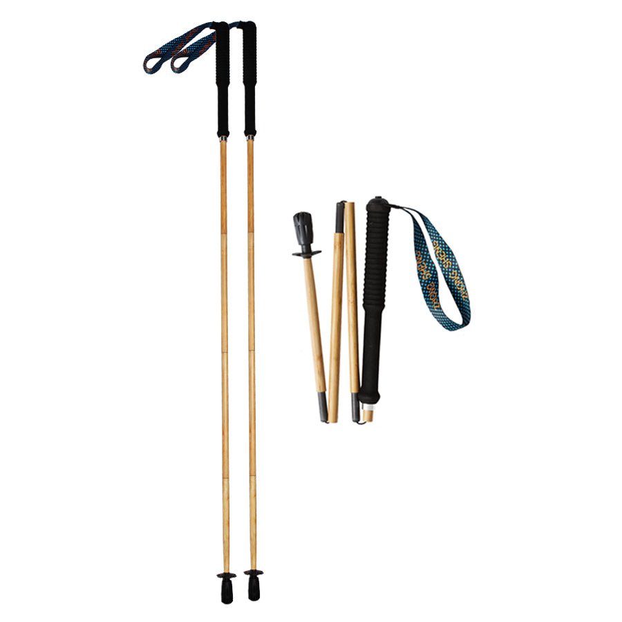120g Carbon Hiking Poles – Bamboo Finish