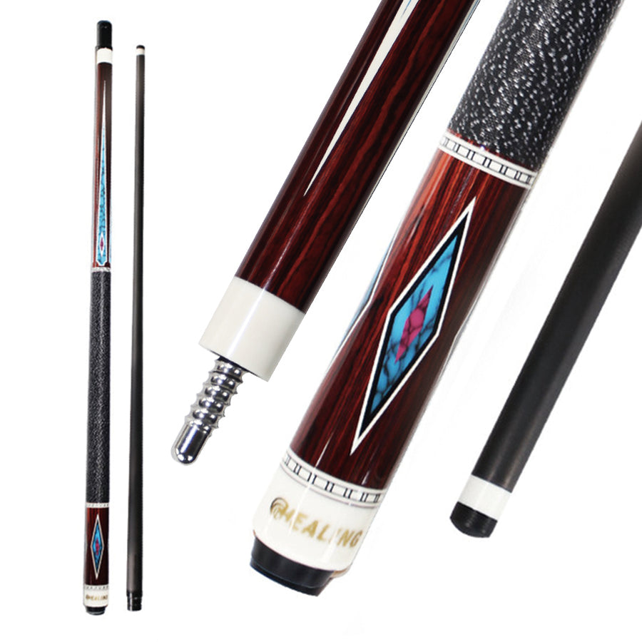 Pool Cue with Carbon Shaft Wood Butt - 12.4mm Radial